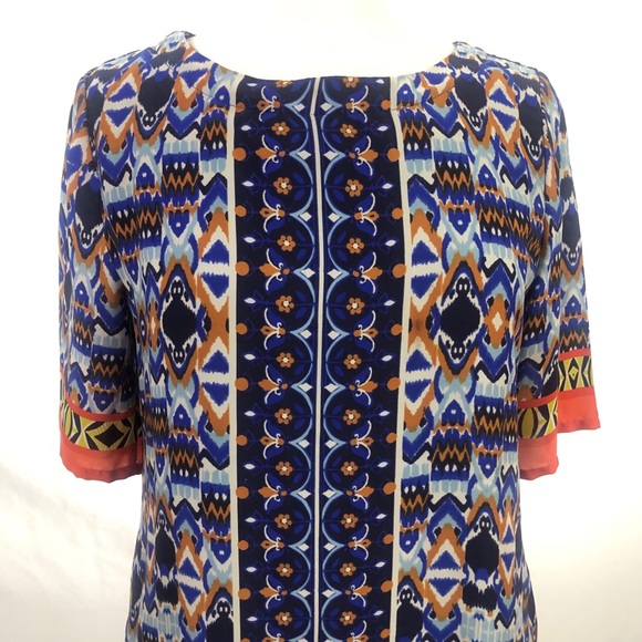 Collective Concepts Print Short Sleeve Dress Large - Picture 2 of 8